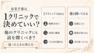 包茎手術は1院で決めていい？他のクリニックにも話を聞くべき？