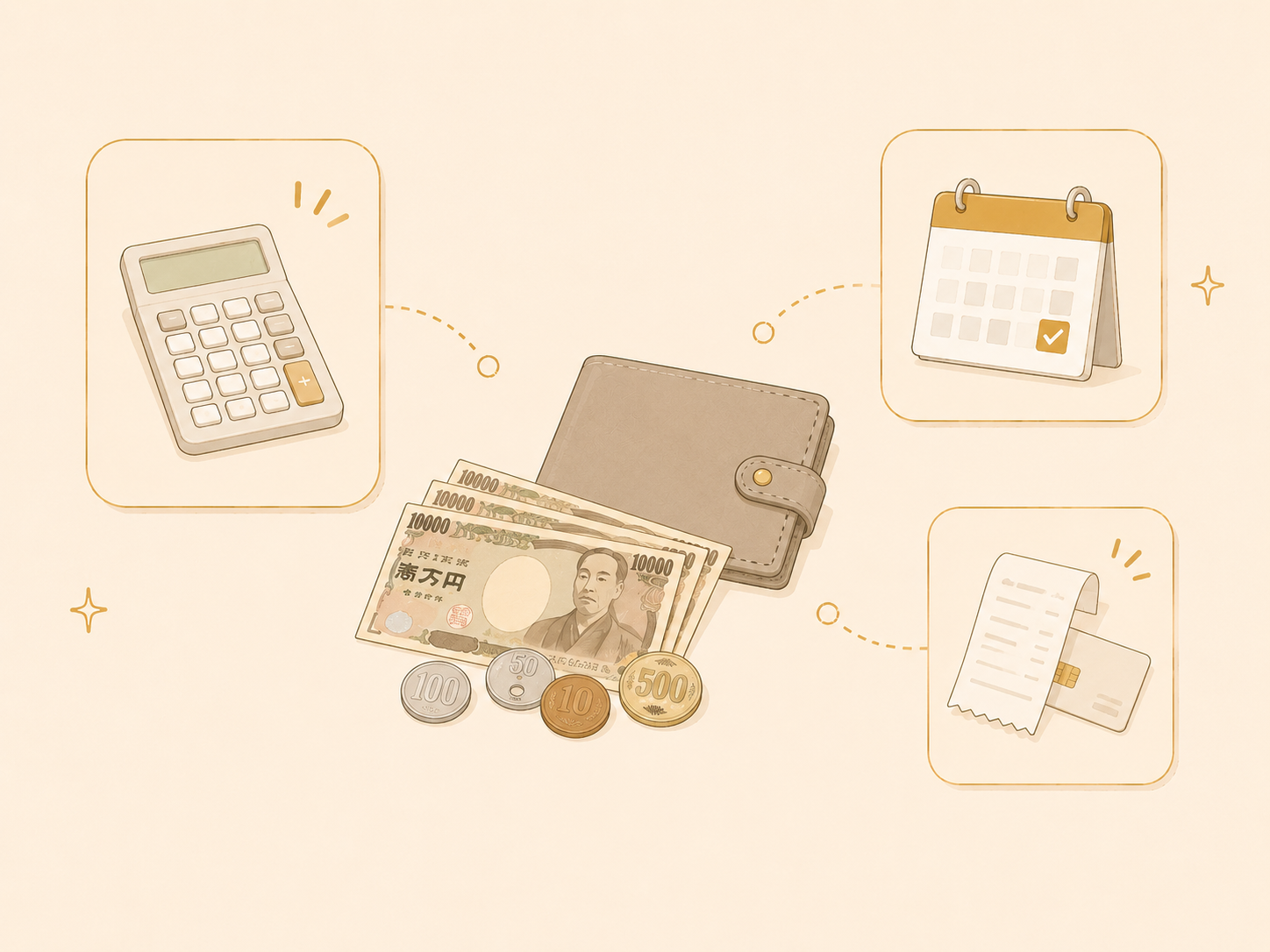 包茎手術の費用や支払いをイメージしたイラスト