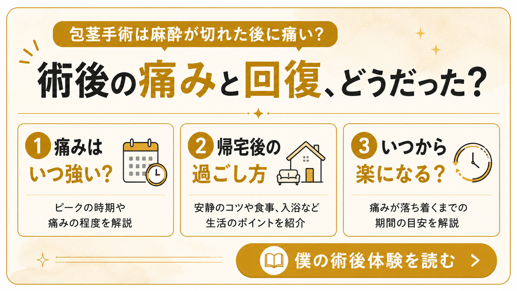 包茎手術は麻酔が切れた後に痛い？